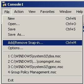 Add/Remove Snap-ins...