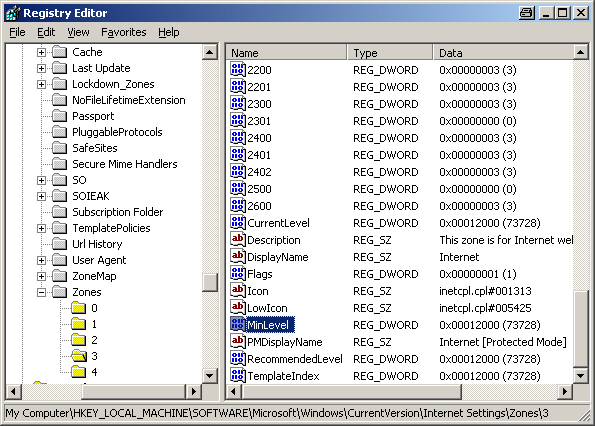Modify Internet Explorer Zone Security In The Registry 404 Tech Support