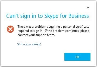 skype sign in problem